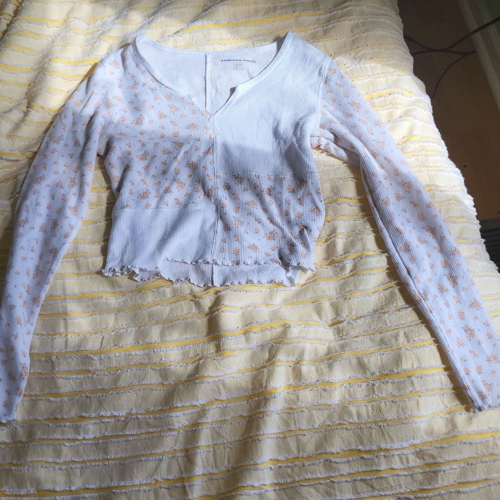 Long Sleeve Flowered Shirt